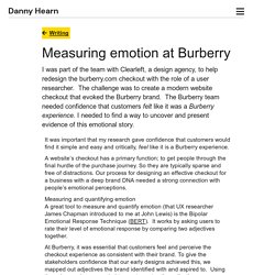Measuring emotion at Burberry - Danny Hearn