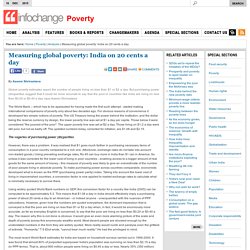 Measuring global poverty: India on 20 cents a day