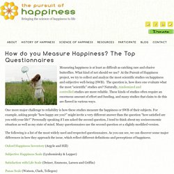 Measuring Happiness - The Top Questionnaires