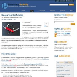 Measuring Usefulness