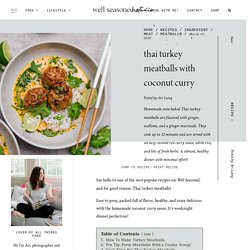 Thai Turkey Meatballs with Coconut Curry (Video)! - Well Seasoned Studio