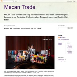 Mecan Trade: Avail a 360° Business Solution with MeCan Trade