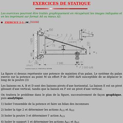 Cours de Mécanique - Exercices de statique