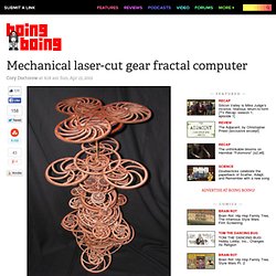 Mechanical laser-cut gear fractal computer