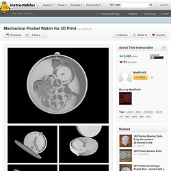 Mechanical Pocket Watch for 3D Print