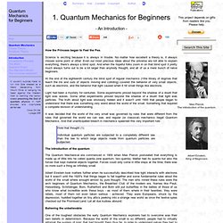 Quantum Mechanics for Beginners; a fun-filled Introduction.