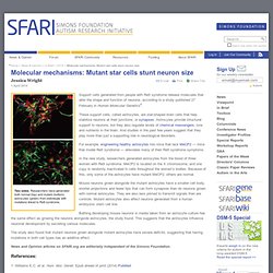 Molecular mechanisms: Mutant star cells stunt neuron size