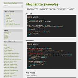 EXAMPLES - mechanize-2.7.0 Documentation
