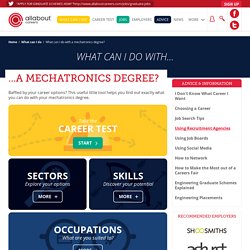 What can I do with a mechatronics degree?