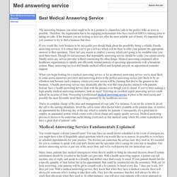 Med answering service