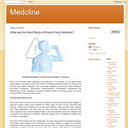 Medcline: What are the Side Effects of Proton Pump Inhibitors?