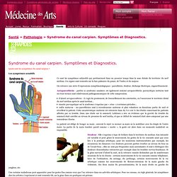 Médecine des Arts - Syndrome du canal carpien. Symptômes et Diagnostics.