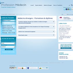 Médecins étrangers : Formations & diplômes
