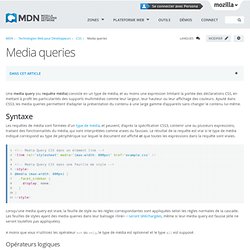 Media queries - CSS