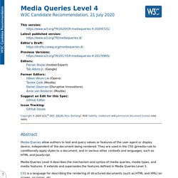 Media Queries Level 4