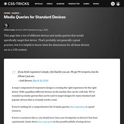 Media Queries for Standard Devices