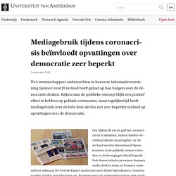 Mediagebruik tijdens coronacrisis beïnvloedt opvattingen over democratie zeer beperkt - Universiteit van Amsterdam