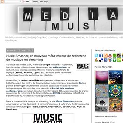 Music Smasher, un nouveau méta-moteur de recherche de musique en streaming