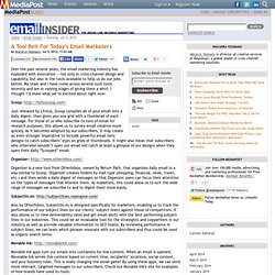 Publications A Tool Belt For Today's Email Marketers 07/03