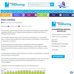 Hors médias - Définitions Marketing