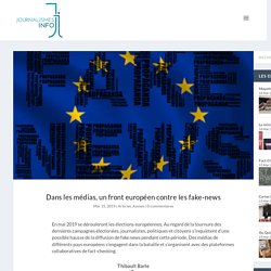 Dans les médias, un front européen contre les fake-news