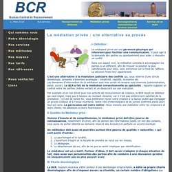 La médiation privée à Lyon - Cabinet BCR