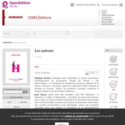 Médiations - Les auteurs - CNRS Éditions