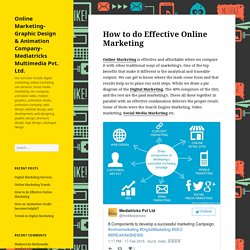 How to do Effective Online Marketing – Online Marketing- Graphic Design & Animation Company- Mediatricks Multimedia Pvt. Ltd.