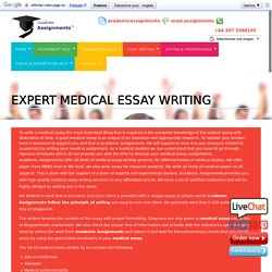 Medical Essay Assignment Writing Help in UK