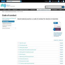Medical Board of Australia - Code of conduct