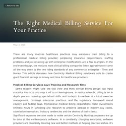 Centricity Medical Billing Service