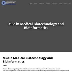 Best MSc Medical Biotechnology Colleges in Kolkata, India