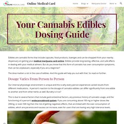 Online Medical Card - Your Cannabis Edibles Dosing Guide