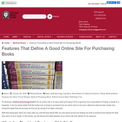 Features That Define A Good Online Site For Purchasing Books