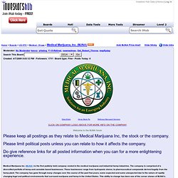 Medical Marijuana, Inc. (MJNA) Stock Message Board