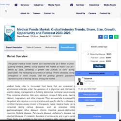 Medical Foods Market Size, Share, Trends, Report Analysis 2021-2026