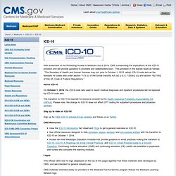 ICD-10 - Centers for Medicare