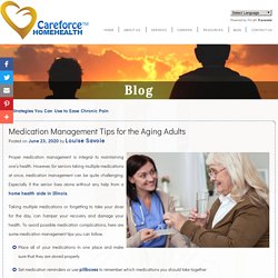 Medication Management Tips for the Aging Adults