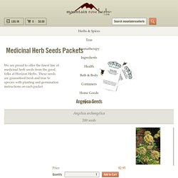 Medicinal Herb Seeds Packets