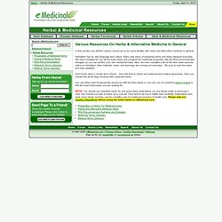 Herbal & Medicinal Resources - eMedicinal.com