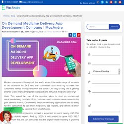 On Demand Medicine Delivery App Development Company