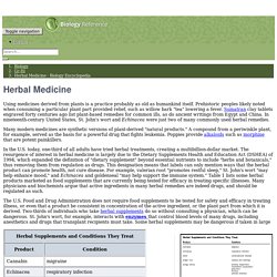 Herbal Medicine - Biology Encyclopedia - plant, body, system, blood, life, used, specific, major, common