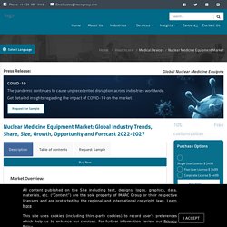 Nuclear Medicine Equipment Market Size, Industry Analysis 2021-2026
