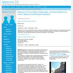 Medicine 2.0: Social Media, Mobile Apps, and Internet/Web 2.0 in Health, Medicine and Biomedical Research