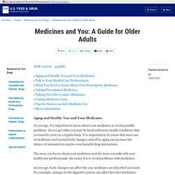 Medicines and You: A Guide for Older Adults