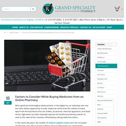 Factors to Consider While Buying Medicines from an Online Pharmacy