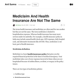 Mediclaim And Health Insurance Are Not The Same