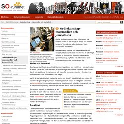 Mediekunskap - massmedier och journalistik