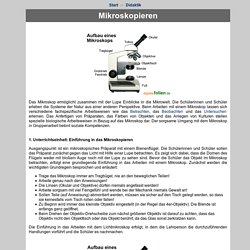 Mediendatenbank Biologie, Mikroskopieren