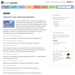 publishing: Zitieren - von Internet-Quellen